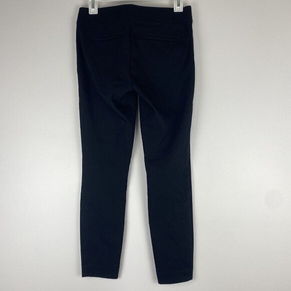 Loft Women's Marisa Skinny Leg Pants Size 0 Black Sailor Buttons Cotton Blend - Picture 3 of 11